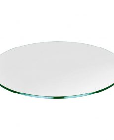 Flat polish edge 30" Inch Clear Round Tempered Glass Table Top 1/2" thick 